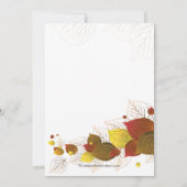 L'automne d'automne moderne laisse une invitation  (Dos)