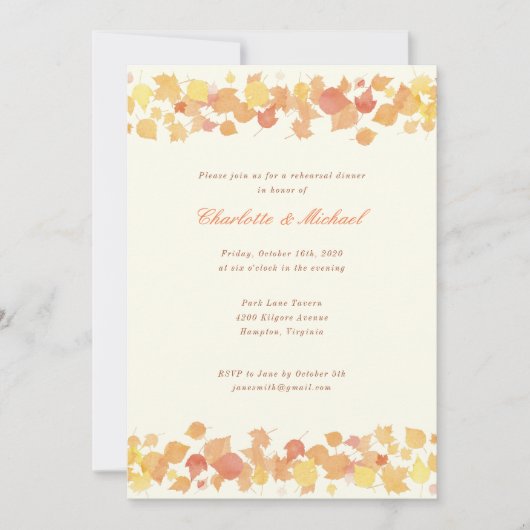 L'automne de l'aquarelle quitte le Invitation de r (Devant)