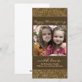 L'automne de thanksgiving laisse des cartes photos (Devant / Derrière)