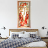 L'Automne door Alphonse Mucha Canvas Afdruk (Insitu (Slaapkamer))