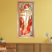 L'Automne door Alphonse Mucha Canvas Afdruk (Insitu (Woonkamer))
