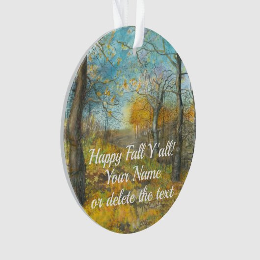 L'automne doré dans une aquarelle en chênaie (devant)