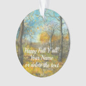 L'automne doré dans une aquarelle en chênaie (devant)