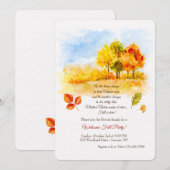 L'automne est arrivé Invitation (Devant / Derrière)