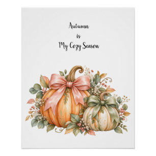 L'automne est ma saison cosy – Aquarelle Poster d'