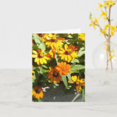 L'automne fleurit la carte de note (Fleur jaune)