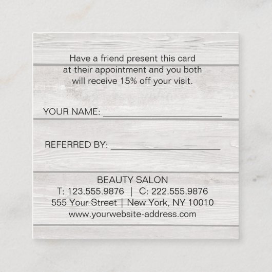 L'automne fleurit la carte rustique de référence (Dos)