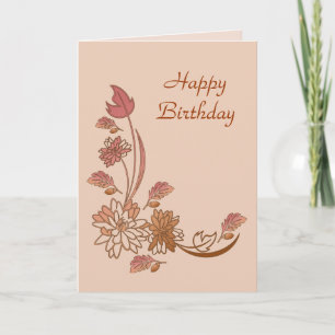 L'automne fleurit le modèle de carte de joyeux
