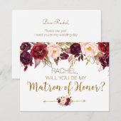 L'automne floral sera-t-il ma carte d'honneur (Devant / Derrière)