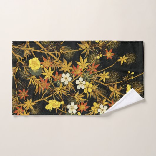 L'automne japonais laisse l'art classique antique  (Serviette à main)