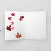 L'automne laisse des cartes de voeux Féerie (Intérieur)