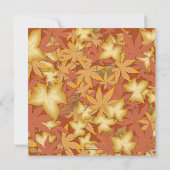 L'automne laisse des invitations Carrés oranges (Dos)