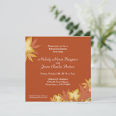 L'automne laisse des invitations Carrés oranges (Debout devant)