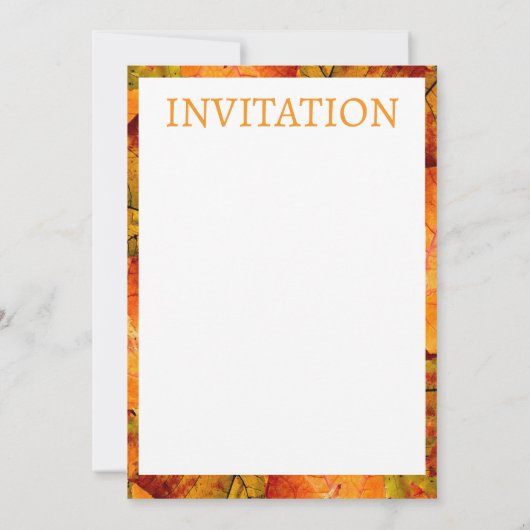 L'Automne Laisse La Carte D'Invitation. (Dos)