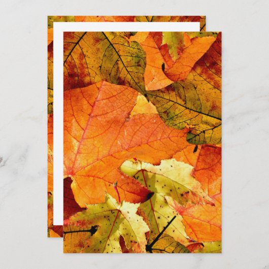 L'Automne Laisse La Carte D'Invitation. (Devant / Derrière)