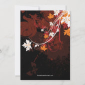 L'automne laisse la mariée Invitation à la douche  (Dos)