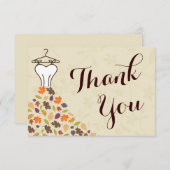 L'automne laisse le Merci de la robe Mariage (Devant / Derrière)