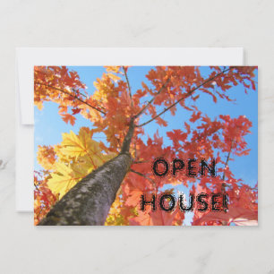 L'automne laisse les invitations Open House Busine