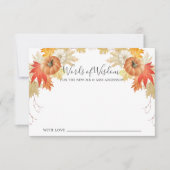 L'automne laisse les mots Citrouille de la carte d (Devant)