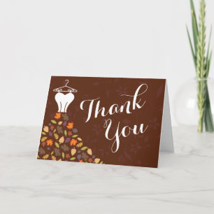 L'automne laisse Mariage Merci de robe