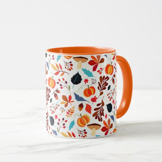 L'automne laisse Motif Mug (Devant droit)