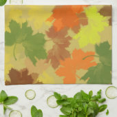 L'automne laisse serviette de cuisine Abstraite (Plié)
