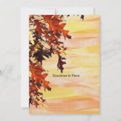 L'automne laisse Swirl Couleur nuptiale Invitation (Dos)
