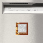 L'automne laisse un joyeux aimant photo Thankgivin (In Situ (Lave-vaisselle))