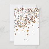 L'automne laisse une Carte de remerciements de sym (Dos)