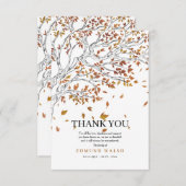 L'automne laisse une Carte de remerciements de sym (Devant / Derrière)