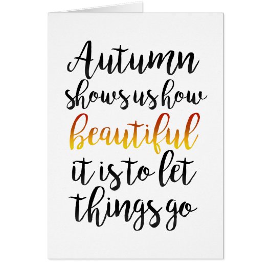 L'automne nous montre à quel point c'est beau (Devant)