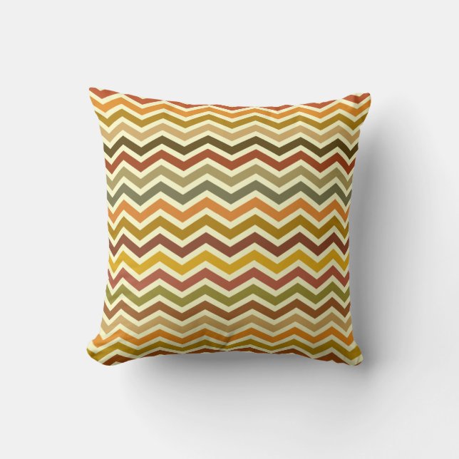 L'automne ondule le coussin de zigzag de Chevron (Recto)