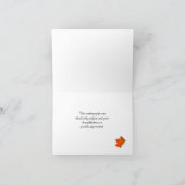 L'automne orange laisse des cartes de Merci de (Intérieur)