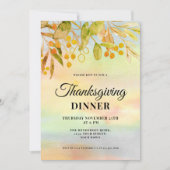 L'automne part Thanksgiving Dîner Invitation (Devant)