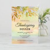 L'automne part Thanksgiving Dîner Invitation (Debout devant)