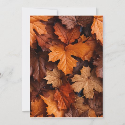 L'automne part Thanksgiving Dîner Invitation (Dos)