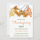 L'automne part Thanksgiving Dîner Invitation (Devant)