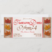 L'automne part Thanksgiving Diner Invitations (Devant)