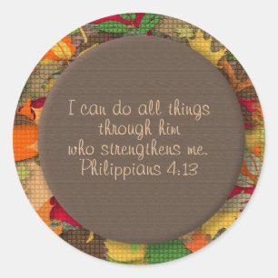 L'automne quitte Christian Bible Verse Sticker