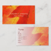 L'automne quitte les Cartes de visite (Devant / Derrière)