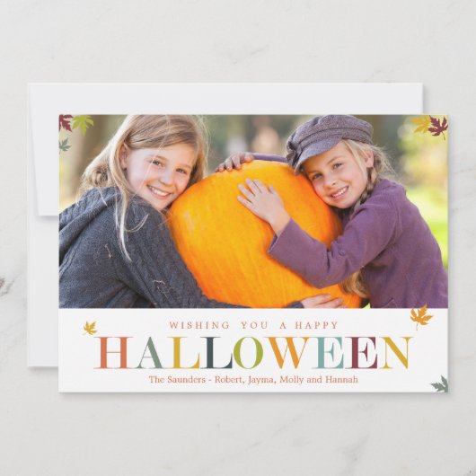 L'automne quitte les Cartes photos d'Halloween (Devant)