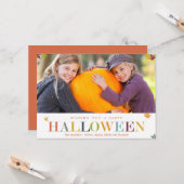L'automne quitte les Cartes photos d'Halloween (Devant/Arrière en situation)