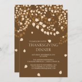 L'automne quitte Thanksgiving Dîner Invitation (Devant / Derrière)