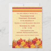 L'automne quitte Thanksgiving Invitation (Devant)