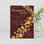 L'automne quitte Thanksgiving Invitation (Debout devant)