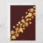 L'automne quitte Thanksgiving Invitation (Dos)