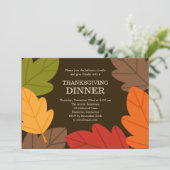 L'automne quitte Thanksgiving Invitation (Debout devant)