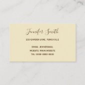 L'automne répand carte de visite (Dos)