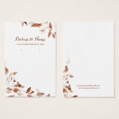 L'automne romantique laisse des cartes d'oreille A (Devant & derrière)