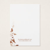 L'automne romantique laisse des cartes d'oreille A (Dos)